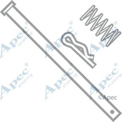 APEC BRAKING priedų komplektas, diskinių stabdžių trinkelės KIT261